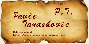 Pavle Tanasković vizit kartica